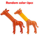 New Giraffe Pop Tubes Toys Kids Sensory Learning Toy Stress Relief Squeeze Fidget Toy Retractable Plastic Tube Decompression Toy