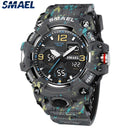 Sport Watch Military Watch For Men Alarm Clock Stopwatch LED Digital Back Light Dual Time Display 8008 Men&
