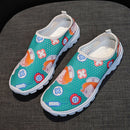 Rimocy Nurse Shoes Women Print Breathable Sneakers Woman Slip-on Light Non-slip Flats Ladies Soft Bottom Casual Sports Shoes