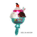 Small Large Ice Cream Pizza Burger Balloon Toy Hot Dog Donut Aluminum Film Balloon Happy Birthday Party Decoration Balloon Mini