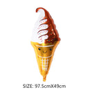Small Large Ice Cream Pizza Burger Balloon Toy Hot Dog Donut Aluminum Film Balloon Happy Birthday Party Decoration Balloon Mini