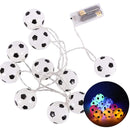 Soccer Balls String Lights 10 LED Football Garland Lights Bedroom Home Wedding Party Christmas Decorative Lights for Bar Club
