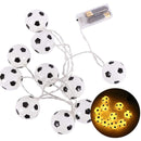 Soccer Balls String Lights 10 LED Football Garland Lights Bedroom Home Wedding Party Christmas Decorative Lights for Bar Club