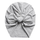 Solid Baby Cotton Beanies Cute Bear Ear Bowknot Turban Hats Sweet Soft 0-4T Elastic Caps for Newborn Baby Boy Girls Headwraps