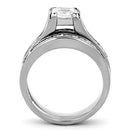 Vintage Rings TK0W383 Stainless Steel Ring with AAA Grade CZ