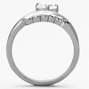 Vintage Rings TK1080 Stainless Steel Ring with AAA Grade CZ