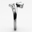 Vintage Rings TK1080 Stainless Steel Ring with AAA Grade CZ