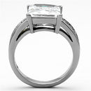 Vintage Rings TK1081 Stainless Steel Ring with AAA Grade CZ