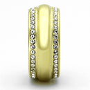 Gold Plated Rings TK1096 Gold - Stainless Steel Ring with Crystal