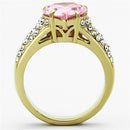 Gold Plated Rings TK1098 Gold - Stainless Steel Ring with AAA Grade CZ