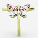 Gold Plated Rings TK1100 Gold - Stainless Steel Ring with Top Grade Crystal