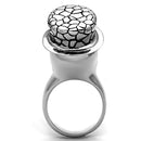 Fashion Rings For Women TK1121 Stainless Steel Ring with Epoxy in Jet