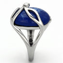 Cheap Rings TK1144 Stainless Steel Ring with Synthetic in Capri Blue