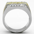 Cheap Gold Rings TK1193 Two-Tone Gold - Stainless Steel Ring with Crystal