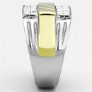 Cheap Gold Rings TK1193 Two-Tone Gold - Stainless Steel Ring with Crystal