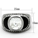 Mens Stainless Steel Rings TK1199 Stainless Steel Ring with Crystal