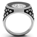 Mens Stainless Steel Rings TK1200 Stainless Steel Ring with Crystal