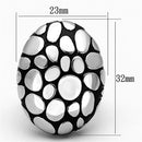Fashion Rings For Women TK1208 Stainless Steel Ring with Epoxy in Jet