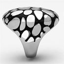 Fashion Rings For Women TK1208 Stainless Steel Ring with Epoxy in Jet