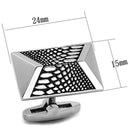 Cufflinks For Men TK1259 Stainless Steel Cufflink with Epoxy in Jet