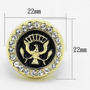 Thin Gold Ring TK1404 Gold - Stainless Steel Ring with Top Grade Crystal