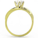 Thin Gold Ring TK1416 Gold - Stainless Steel Ring with AAA Grade CZ