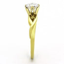 Thin Gold Ring TK1416 Gold - Stainless Steel Ring with AAA Grade CZ