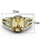 Thin Gold Ring TK1418 Gold - Stainless Steel Ring with AAA Grade CZ