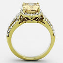 Thin Gold Ring TK1418 Gold - Stainless Steel Ring with AAA Grade CZ