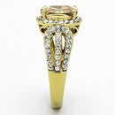 Thin Gold Ring TK1418 Gold - Stainless Steel Ring with AAA Grade CZ