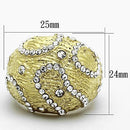 Thin Gold Ring TK1419 Gold - Stainless Steel Ring with Top Grade Crystal