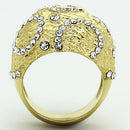 Thin Gold Ring TK1419 Gold - Stainless Steel Ring with Top Grade Crystal