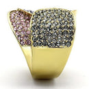 Thin Gold Ring TK1420 Gold - Stainless Steel Ring with Top Grade Crystal
