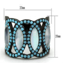 Cheap Wedding Rings TK1421 Black - Stainless Steel Ring with Precious Stone