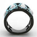 Cheap Wedding Rings TK1421 Black - Stainless Steel Ring with Precious Stone