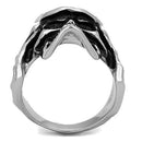 Men's Pinky Rings TK1604 Stainless Steel Ring with Epoxy in Jet