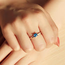 Gold Ring For Men TS559 Gold 925 Sterling Silver Ring with AAA Grade CZ