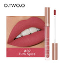 O.TWO.O Liquid Lipstick Matte Lip Gloss Cosmetic Lightweight Lip Glaze Long Lasting Lip Tint Waterproof 12 Color Lips Makeup