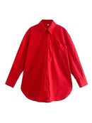 Klkxmyt Women's Shirt 2022 New Spring Autumn Fashion Oversize 100% Cotton Casual Blouses Loose Streetwear Shirts Woman Tops