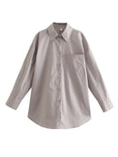 Klkxmyt Women's Shirt 2022 New Spring Autumn Fashion Oversize 100% Cotton Casual Blouses Loose Streetwear Shirts Woman Tops
