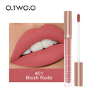 O.TWO.O Liquid Lipstick Matte Lip Gloss Cosmetic Lightweight Lip Glaze Long Lasting Lip Tint Waterproof 12 Color Lips Makeup