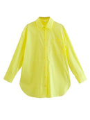 Klkxmyt Women's Shirt 2022 New Spring Autumn Fashion Oversize 100% Cotton Casual Blouses Loose Streetwear Shirts Woman Tops