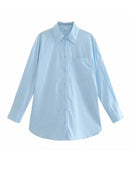 Klkxmyt Women's Shirt 2022 New Spring Autumn Fashion Oversize 100% Cotton Casual Blouses Loose Streetwear Shirts Woman Tops