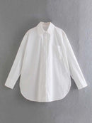 Klkxmyt Women's Shirt 2022 New Spring Autumn Fashion Oversize 100% Cotton Casual Blouses Loose Streetwear Shirts Woman Tops