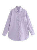 Klkxmyt Women's Shirt 2022 New Spring Autumn Fashion Oversize 100% Cotton Casual Blouses Loose Streetwear Shirts Woman Tops