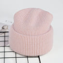 VISROVER 9 Colors Unisex Solid Color Real Rabbit Fur Beanies Winter Hat For Woman Knit Bonnet Acrylic Woman Autumn Warm Skullies