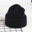 VISROVER 9 Colors Unisex Solid Color Real Rabbit Fur Beanies Winter Hat For Woman Knit Bonnet Acrylic Woman Autumn Warm Skullies