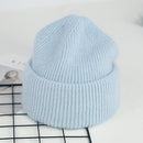 VISROVER 9 Colors Unisex Solid Color Real Rabbit Fur Beanies Winter Hat For Woman Knit Bonnet Acrylic Woman Autumn Warm Skullies