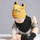 Boys Machine Knitted Cat Cap