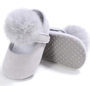 Girls Cute Fur Ball Soft Sole  Shoes